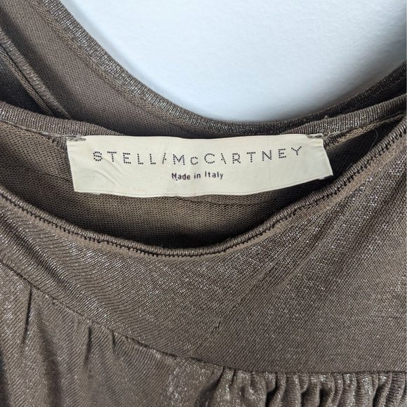 Stella McCartney Bronze Metallic Bubble Hem Dress 4 - Picture 5 of 7